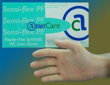 Sensi-flex pf synthetic medical exam gloves size med