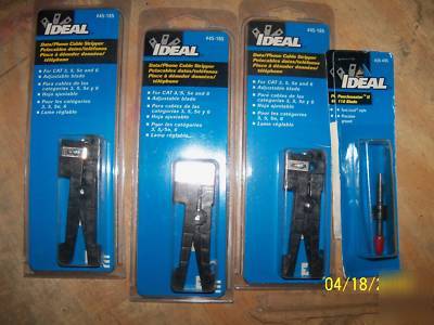 New brand lot of ideal 45165 data/phone cable strippers
