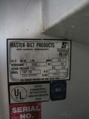 Taf-48-master-bilt-2 door freezer 10295 commercial-chef