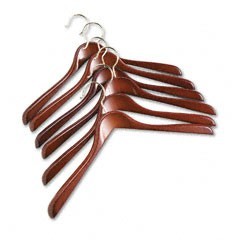 Extra-wide hardwood coat hangers 18