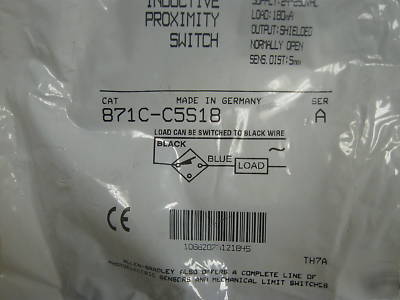 New 871C-C5S18 allen bradley inductive proximity sensor 