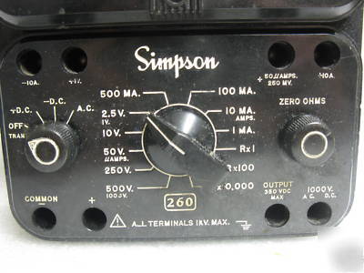 Simpson 260 series 7 volt ohm milliameter **sale**