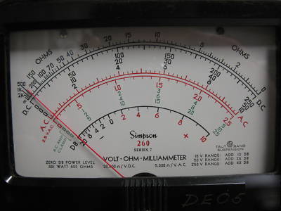 Simpson 260 series 7 volt ohm milliameter **sale**