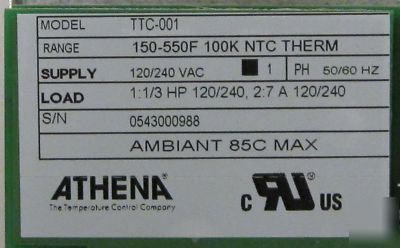 Blodgett oven time-temperature control athena ttc-001