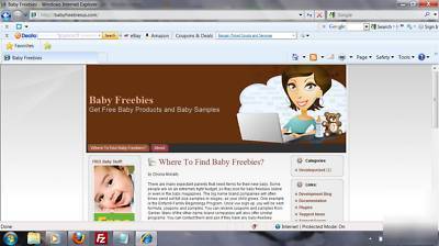 Fully automated baby freebies niche site.