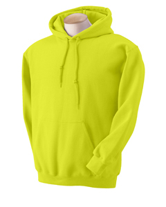High vis safety green x-large hood hooded sweatshirt xl