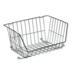 Shelf savers large stackable basket rectangular coate