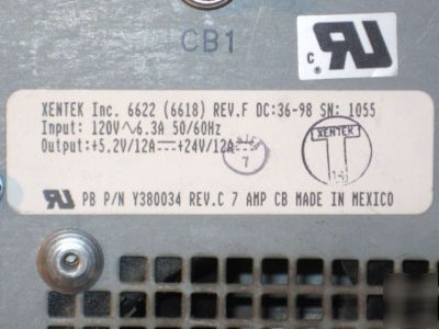 Xentek 6622 6618 pitney bowes Y380034 power supply
