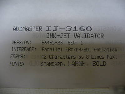 10X addmaster ij-3160-23 b/w ink jet receipt printer