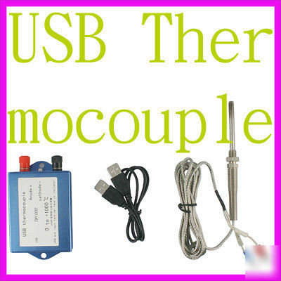 Pc usb thermocouple thermometer data logger computing