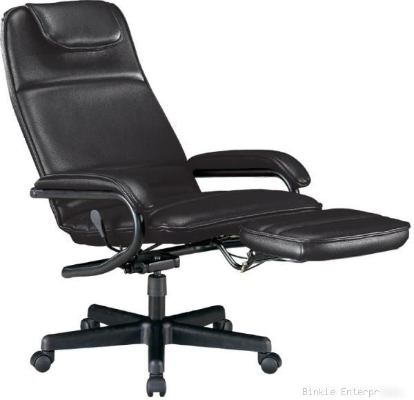 Power rest black recliner computer office desk chair