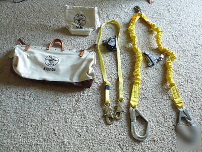 New lot of sala lanyard klein tools climbing gear bag 