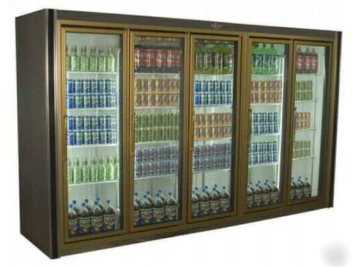New 5-glass swing door merchandiser cooler refrigerator
