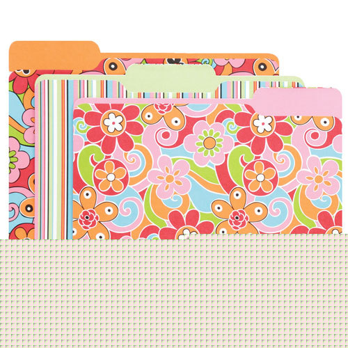Florapalooza decorative file folders set of 6