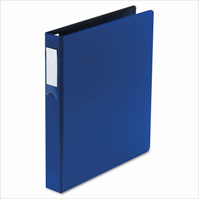 Locking no-gap d-ring vinyl binder, 1IN capacity, blue