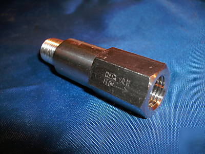 New heavy duty oxy fuel check valve ss 1/4 mnpt - fnpt 