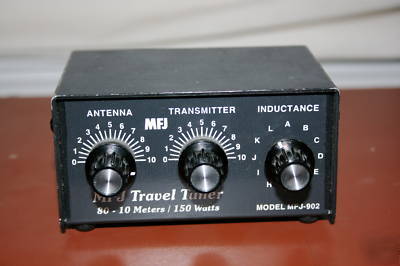 Mfj-902 travel manual antenna tuner, 10-80M, 150W