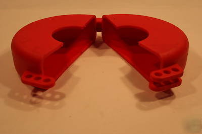 North safety wheel valve lockout - v-safe - red - vs-06