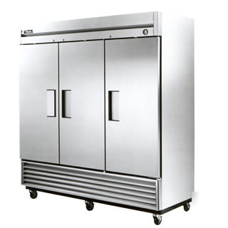 True t-72 reach-in refrigerator, 3 stainles steel doors