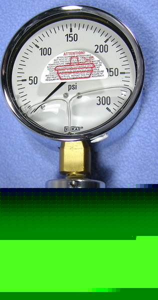 New wika 300PSI pressure gauge on a ashcroft 316SS seal