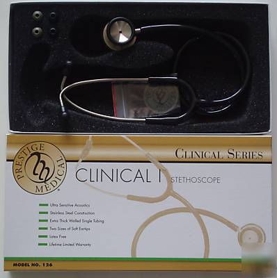 Prestige clinical 1 stethoscope black #126