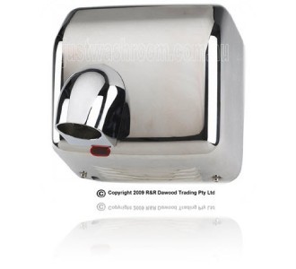 Stainless steel auto hand dryer 2300W rotating nozzle