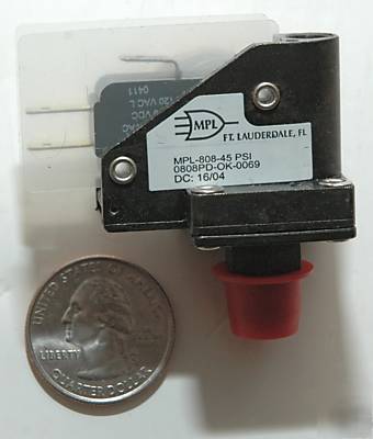 Pressure actuated switch mpl 808-45PSI 15 amp set of 4