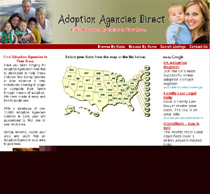 Adoption agencies directory website + free hosting