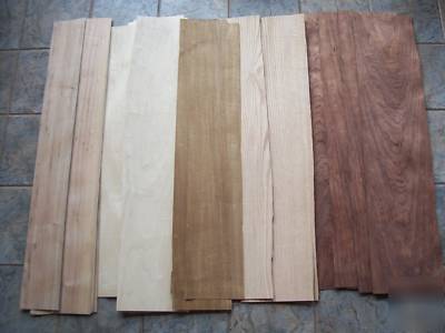 22 sheets veneer maple rosewood pecan teak oak 