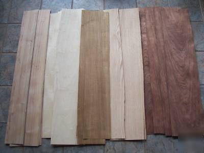 22 sheets veneer maple rosewood pecan teak oak 