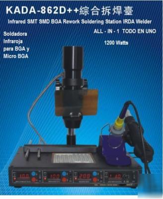 862D++ bga hot air iron irda infrared soldering station