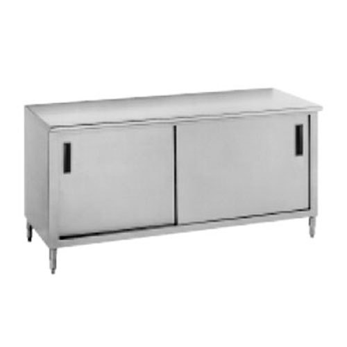 Advance cb-ss-304M work table with cabinet base, flat t