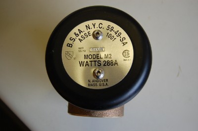 Watts series 288A vacuum breaker 1-1/2