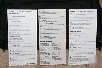 Wavetek cli-170/lst-1700 home wiring test system