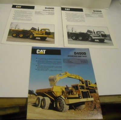 Caterpillar 1989 - 1993 d 400 d dump truck brochure lot