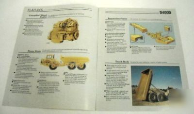 Caterpillar 1989 - 1993 d 400 d dump truck brochure lot