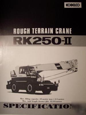 Kobelco RK250-ii rough terrain crane brochure