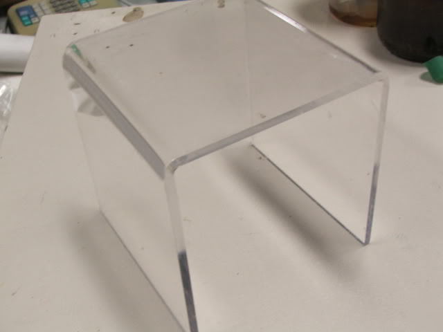 Lot of 10 clear acrylic risers 5X5X5
