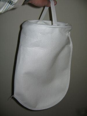 Lot of two (2) 100 micron polyester filter bags (wvo)