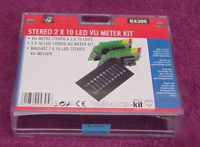 Stereo audio amp vu meter color led K4305 f/ amplifier