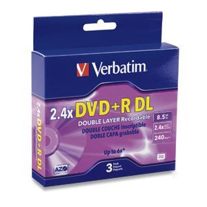 Verbatim 95014 -3PK dvd+r dl 2.4X 8.5GB j