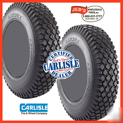 2) 4.80-8 480-8 4.80/4.00-8 carlisle stud tires 4PLY