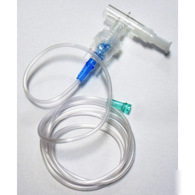 Airlife hand held aerosol nebulizer w/ t adapter oxygen