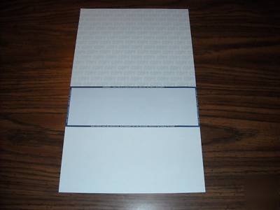 Blank laser check stock - 4 part, legal size - 100 pcs