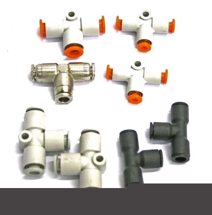 Lot 8 legris/smc pneumatic plastic push-in tube coupler