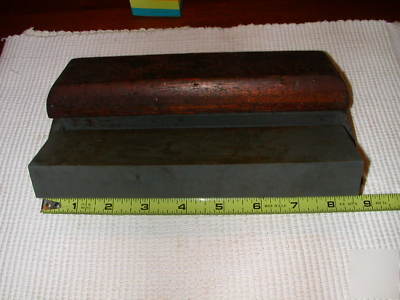 Machinists fine grinding stone in an wooden oak box