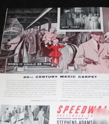Speedwalk speedramp stephens-adamson mfg. -2 1957 ads