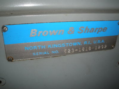 Brown & sharpe #818 techmaster hyd surface grinder
