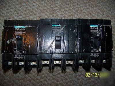 Siemens BQD3100 bqd 100 amp 3P 480V circuit breaker 