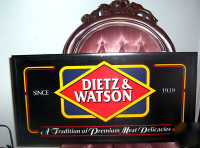 Large dietz & watson deli window / wall lighted sign 